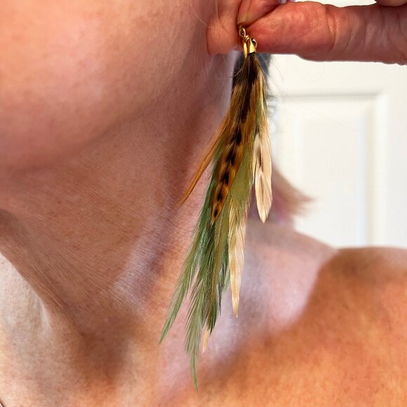 JEEYUN HA DESIGNS Feather Earrings - Picture 7 of 8